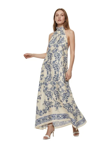 VESTITO LUNGO CON SCHIENA SCOPERTA DONNA BIANCO