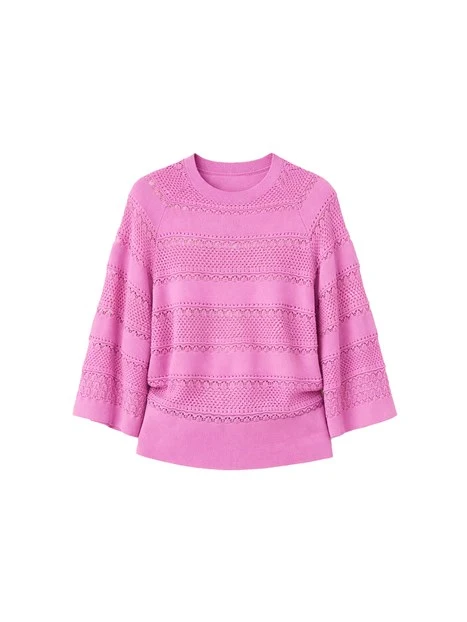 BLUSA MANICA TRE QUARTI DONNA FUCSIA