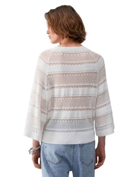 BLUSA MANICA TRE QUARTI DONNA BIANCO