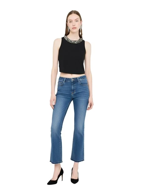 JEANS A ZAMPA CON VITA REGOLARE DONNA BLU JEANS