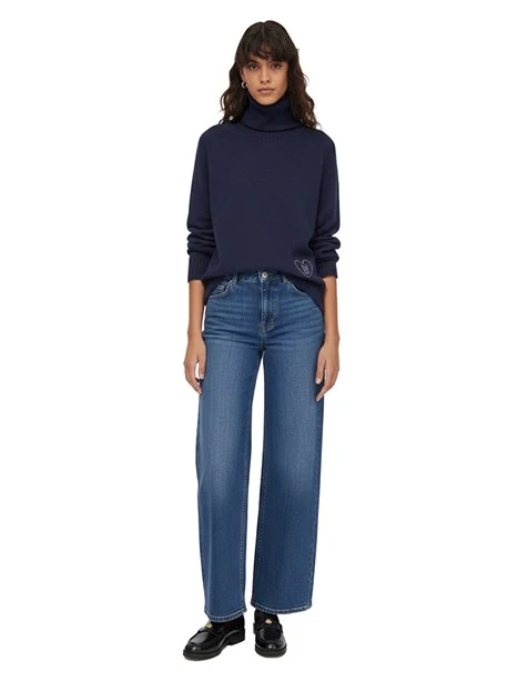 JEANS PALAZZO GAMBA AMPIA DONNA BLU JEANS