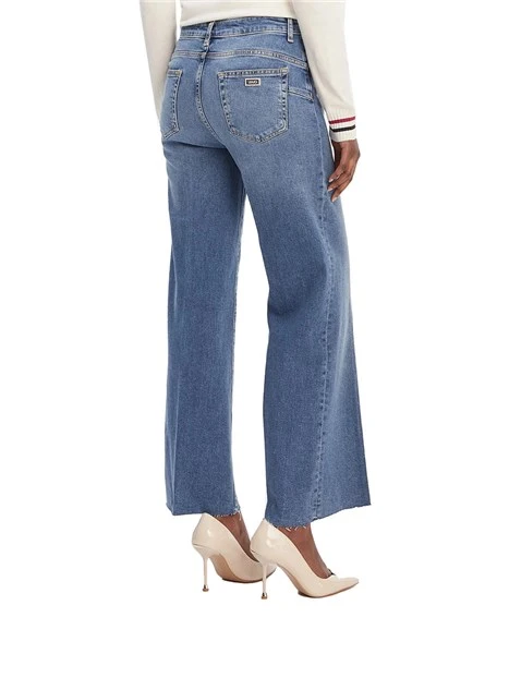 JEANS PALAZZO CHIUSURA ZIP E BOTTONE DONNA BLUE JEANS