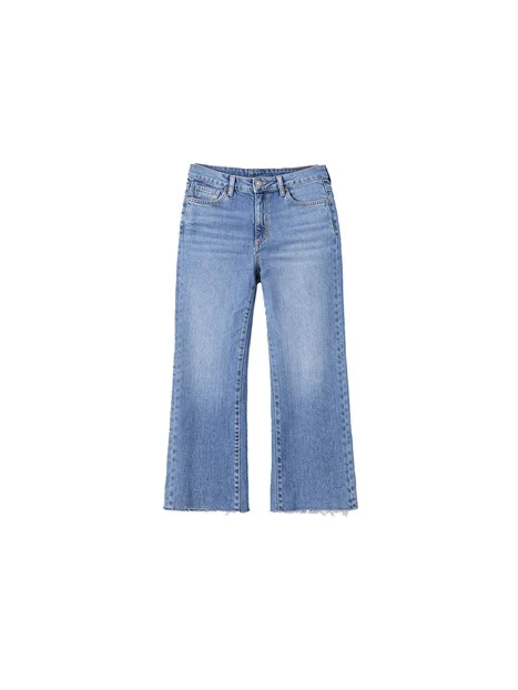 JEANS PALAZZO CHIUSURA ZIP E BOTTONE DONNA BLUE JEANS