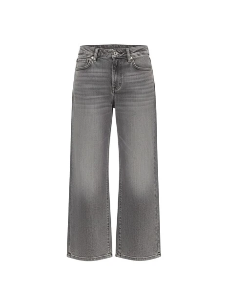 JEANS PALAZZO CHIUSURA ZIP E BOTTONE DONNA GRIGIO