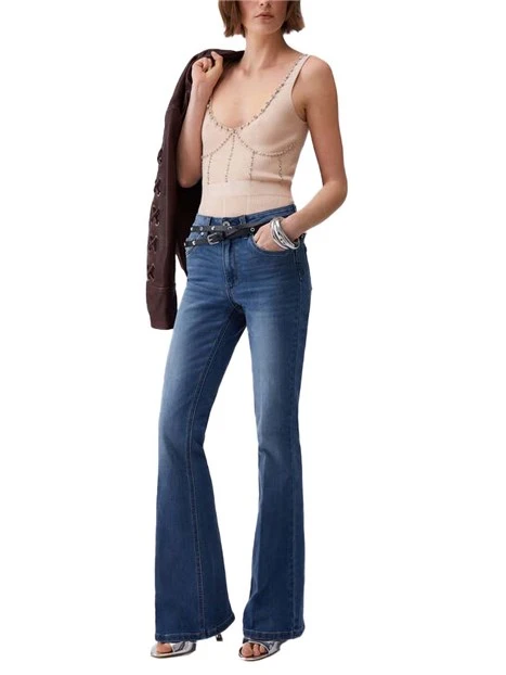 ZEANS A ZAMPA VITA ALTA DONNA BLU JEANS