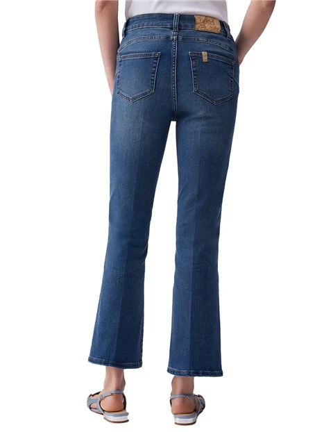 JEANS A ZAMPA CON TAGLIO CROPPED SONNA BLU JEANS