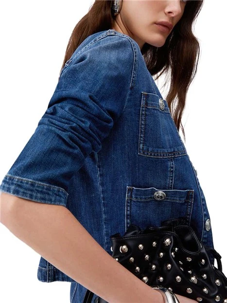 GIACCA CORTA IN DENIM DONNA BLUE JEANS