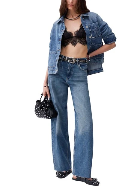 GIACCA CORTA IN JEANS OVERSHIRT DONNA BLU JEANS