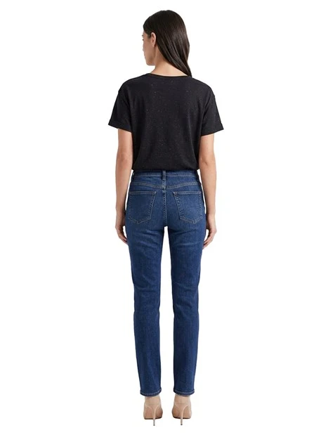 T-SHIRT MANICA CORTA CON STAMPA LEOPARDO DONNA NERO