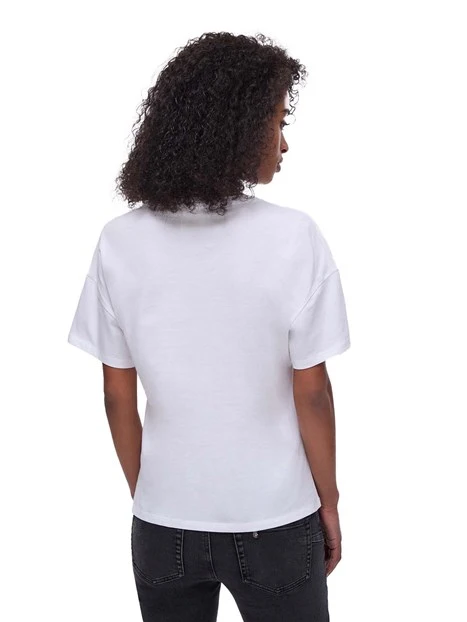 T-SHIRT MANICA CORTA IN COTONE GIROCOLLO DONNA