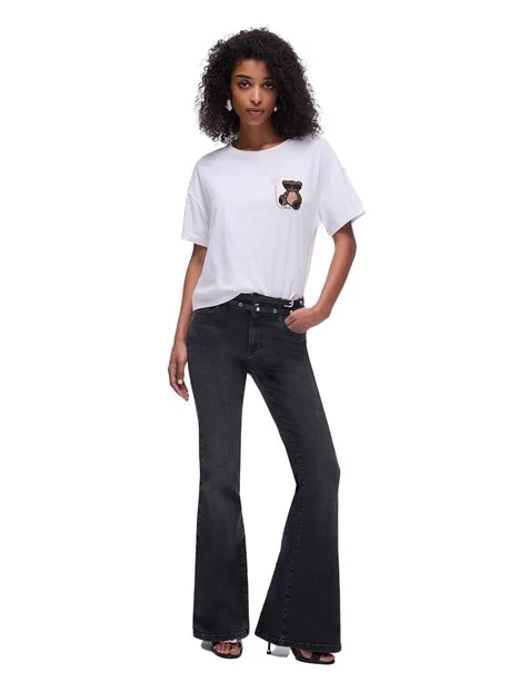 T-SHIRT MANICA CORTA IN COTONE GIROCOLLO DONNA