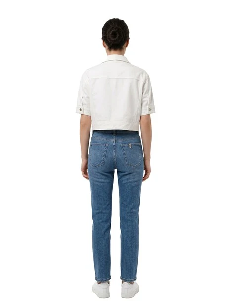 GIACCA CORTA CON TASCA DECORATA DONNA BIANCO