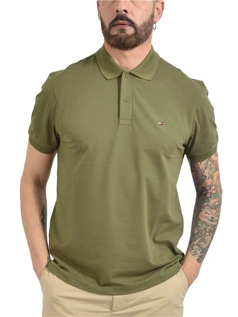 POLO MANICA COTONE IN MISTO COTONE  STRETCH UOMO VERDE