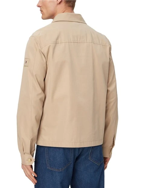 GIACCA CON BOTTONI IN COTONE UOMO BEIGE