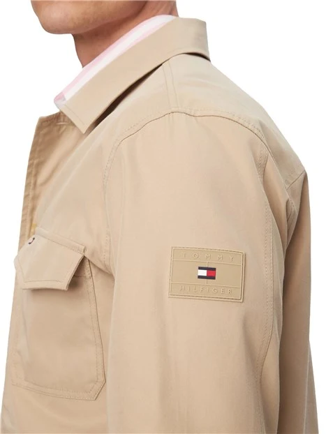 GIACCA CON BOTTONI IN COTONE UOMO BEIGE