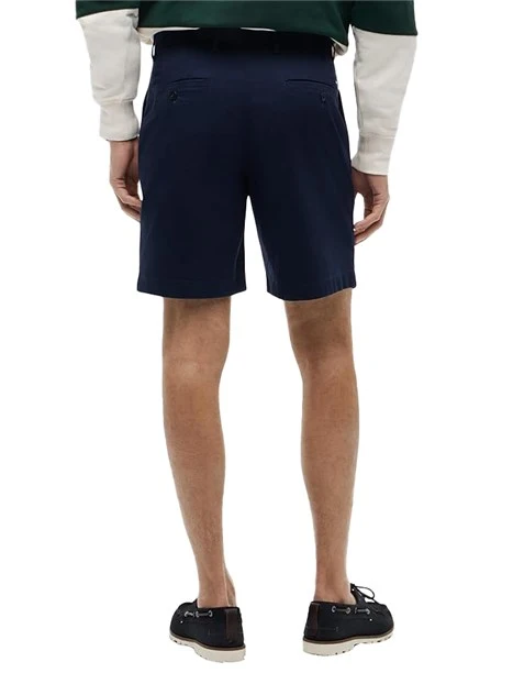 BERMUDA IN COTONE CON BOTTONE E ZIP UOMO BLU