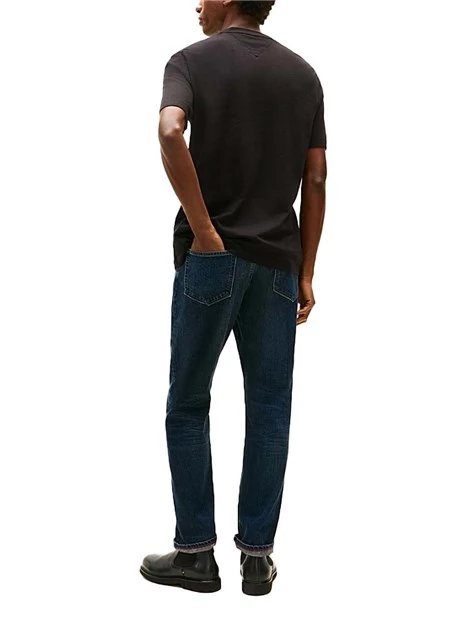 T-SHIRT MANICA CORTA  GIROCOLLO CON LOGO SUL PETTO UOMO NERO