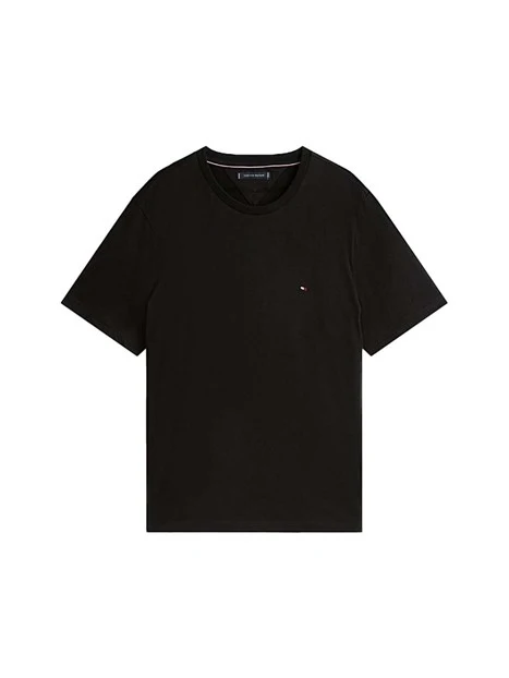 T-SHIRT MANICA CORTA  GIROCOLLO CON LOGO SUL PETTO UOMO NERO