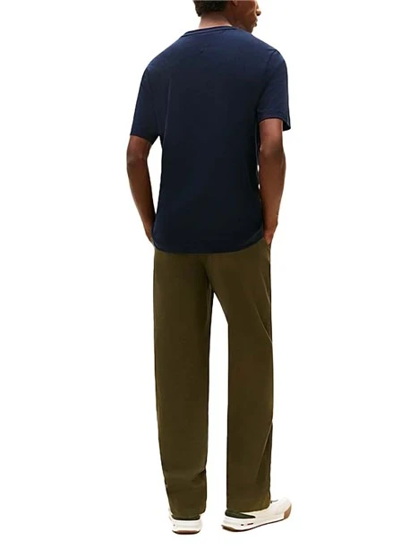 T-SHIRT MANICA CORTA  GIROCOLLO CON LOGO SUL PETTO UOMO  BLU