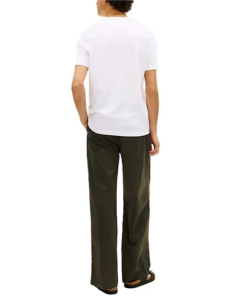 T-SHIRT MANICA CORTA  GIROCOLLO CON LOGO SUL PETTO UOMO  BIANCO