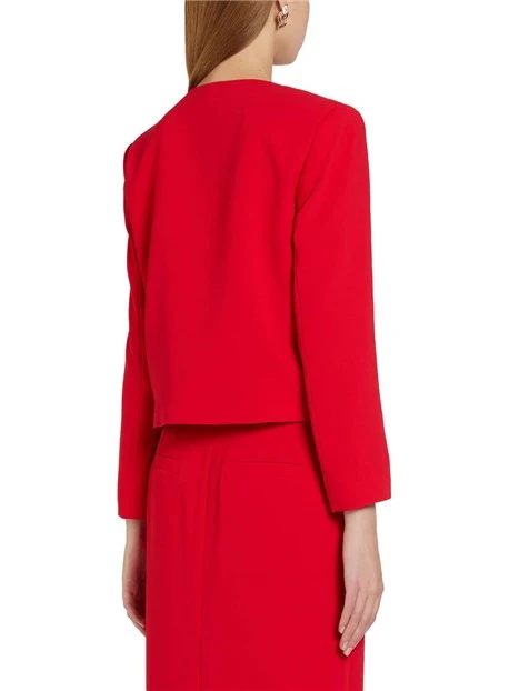 GIACCA CORTA CON BOTTONI GIOIELLO DONNA ROSSO
