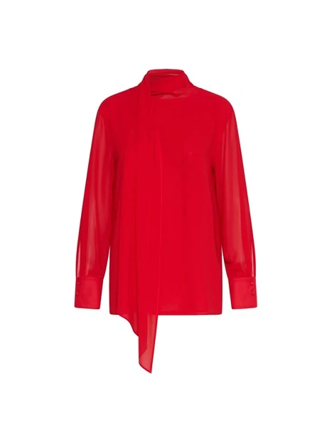 BLUSA IN GEORGETTE CON SCIARPINA DOLCEVITA DONNA ROSSO