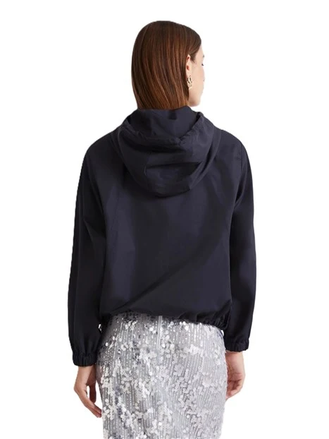 GIACCA IMPERMEABILE CON ZIP DONNA BLU