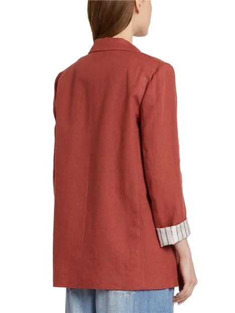 BLAZER CON FODERA MANICHE A CONTRASTO DONNA