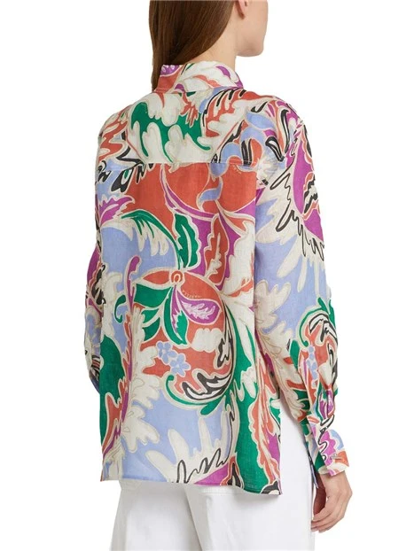 CAMICIA  CON DOPPIO BOTTONE  POLSI DONNA ARANCIO