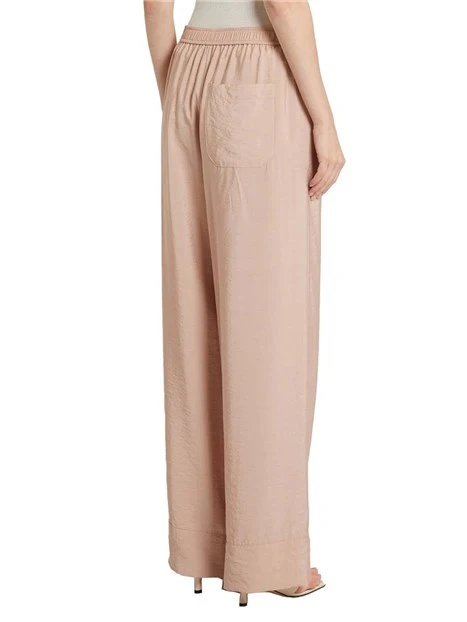 PANTALONI A PALAZZO CON VITA ELASTICIZZATA DONNA ROSA