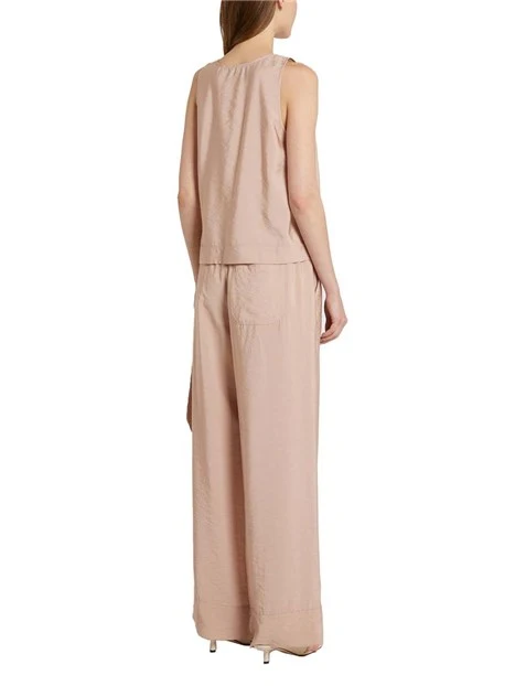 TOP MISTO VISCOSA CON FIOCCO DONNA ROSA