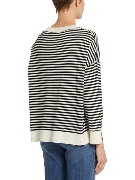 MAGLIA GIROCOLLO IN LYOCELL CON SPACCHI DONNA BLU