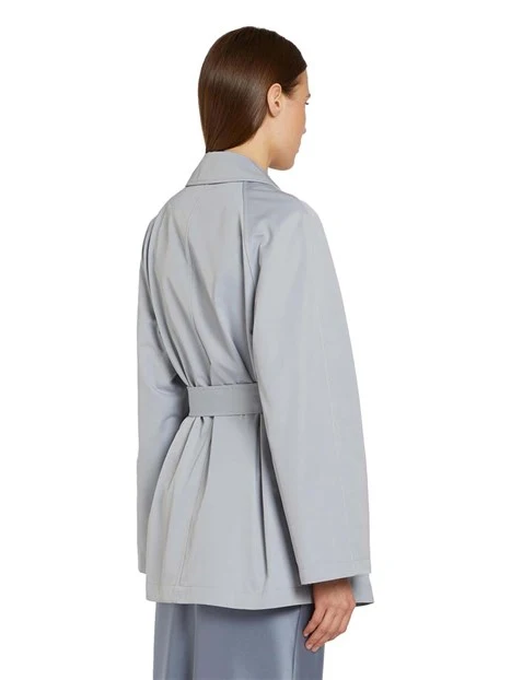 TRENCH CORTO CON CINTURA DONNA AZZURRO