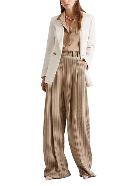 BLAZER CON SCOLLO A REVER E BOTTONI METALLICI DONNA BIANCO