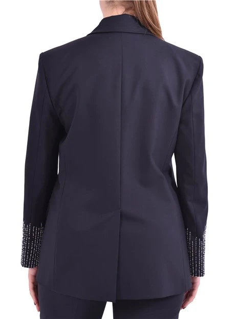 GIACCA BLAZER  MONOPETTO CON CHIUSURA A UN BOTTONE DONNA BLU