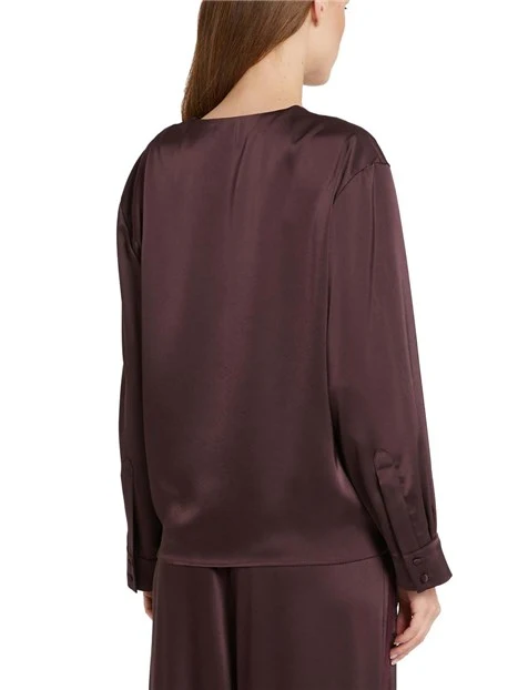 BLUSA CON INCROCIO DONNA BORDEAUX
