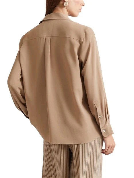 CAMICIA CON TASCHE FRONTALI DONNA BEIGE