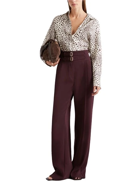 CAMICIA IN SETA CON FANTASIA STAMPATA DONNA BIANCO