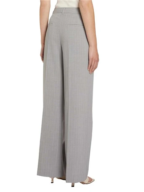 PANTALONI PALAZZO CON PIEGA STIRATA DONNA GRIGIO