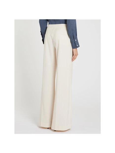 PANTALONI SIGARETTA CON PIEGA STIRATA DONNA BIANCO