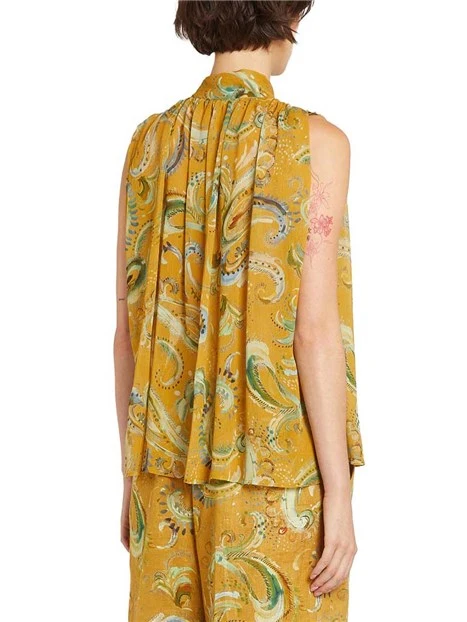 TOP SMANICATO FANTASIA DONNA GIALLO