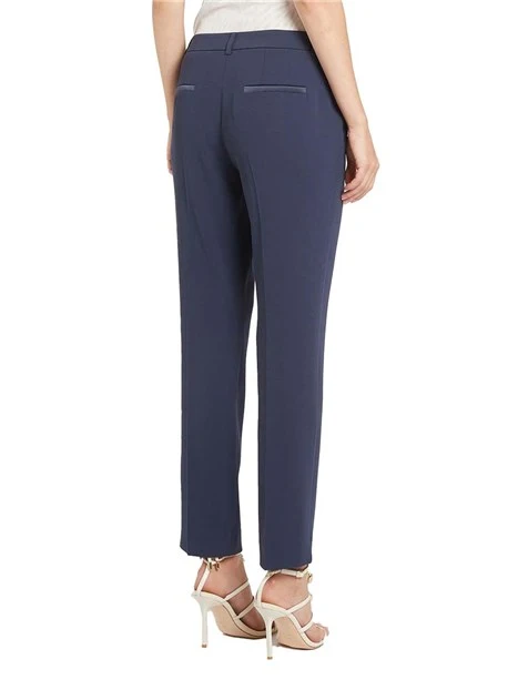PANTALONI CHINO SATIN DONNA BLU
