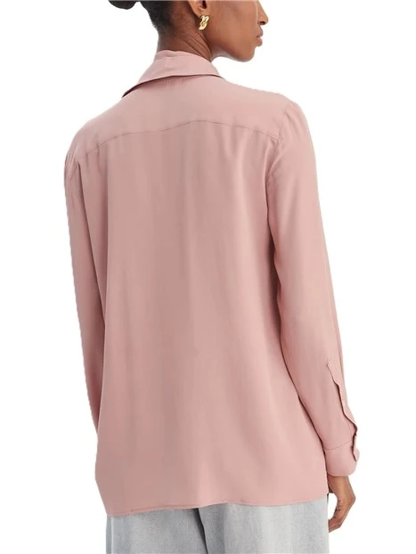 CAMICIA IN MISTO SETA CON FUSCIACCA CON FIORE IN TESSURO REMOVIBILE DONNA ROSA