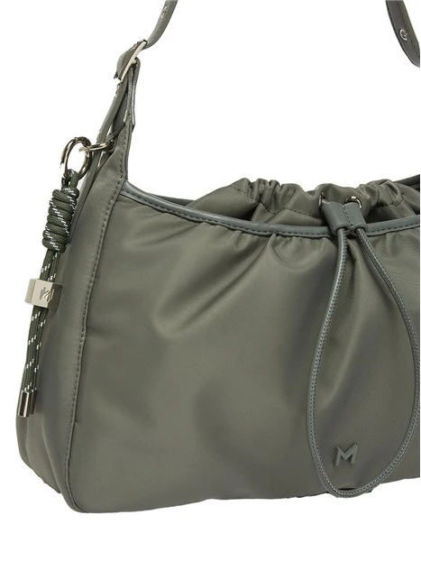 BORSA A MANO LOGO VERNICIATO DONNA VERDE