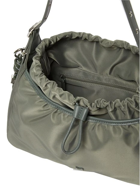 BORSA A MANO LOGO VERNICIATO DONNA VERDE