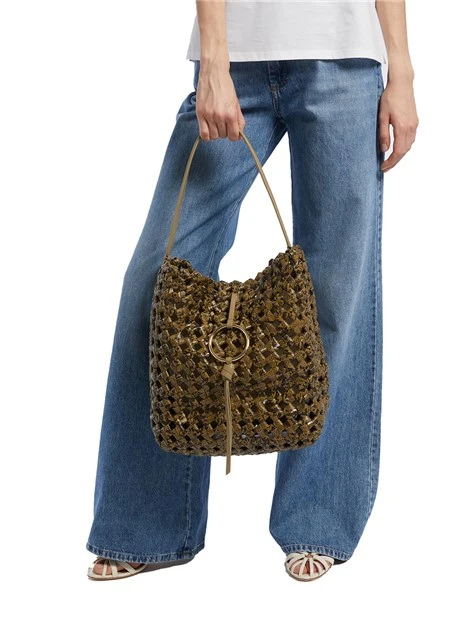 BORSA A SPALLA  MLAOTTICO DONNA MARRONE