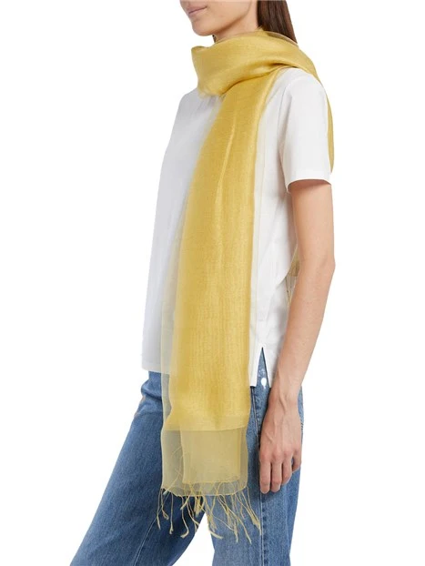 STOLA IN SETA E VISCOSA DONNA GIALLO