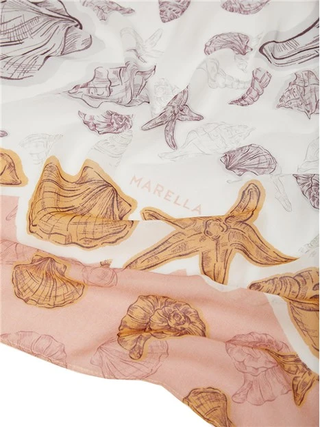 STOLA IN MISTO SETA CON STAMPE DONNA BIANCO