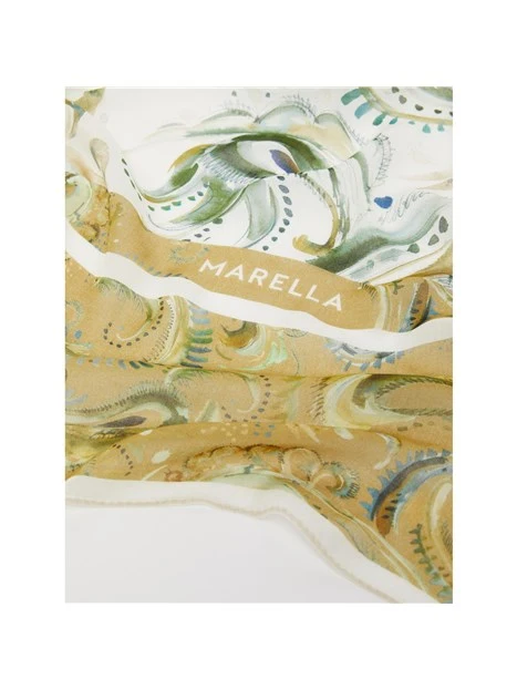 STOLA IN MISTO SETA CON STAMPE DONNA BEIGE