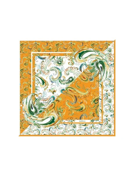 STOLA IN MISTO SETA CON STAMPE DONNA BEIGE